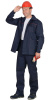 Костюм "Импульс": куртка, брюки синий с красным кантом
