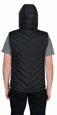 Жилет "СТИЛЬ" утепленный : черный ( на зеленой подкладке)  (ЧЗ)