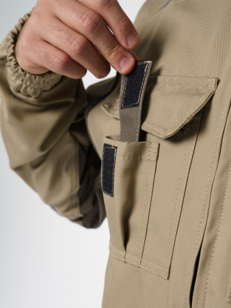 Куртка рабочая мужская №116 цвет бежевый, хаки,  ткань Канвас