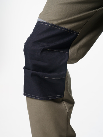 Брюки рабочие мужские №116 хаки, черный ткань Канвас СОП