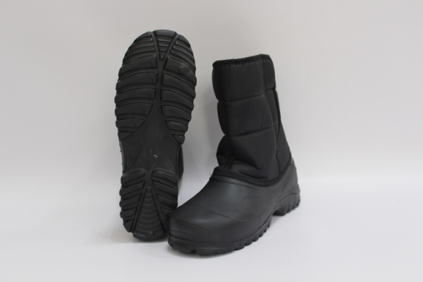 Дутики Хаски мужские "Ирбис" из ЭВА на липучке экспериментальные, арт. 172-01 Э Sardonix, черные