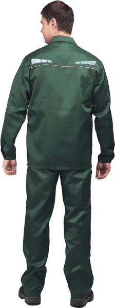 Костюм ОПЕРАТОР летний, зеленый, смесовая (куртка, брюки) Кос 576 (ЧЗ)