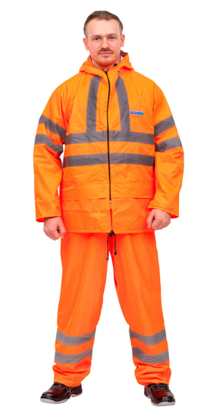Костюм влагозащитный сигнальный с СОП ExtraVision WPL (225 гр/м2) оранжевый (ЧЗ)