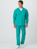 Мужской костюм ХАССП-База (ткань ТиСи, 120), бирюзовый (ЧЗ)
