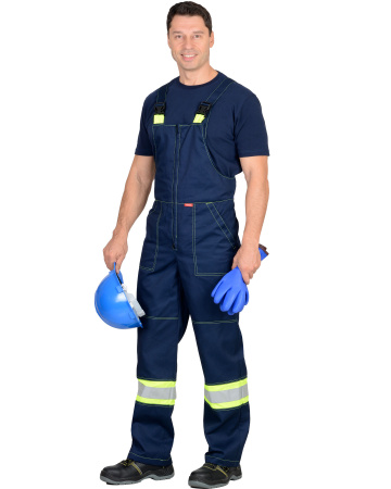 Костюм "Терминал" летн., куртка, п/к. : темно-синий с лимонным 