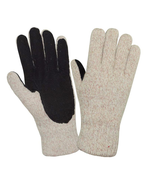 Перчатки шерстяные со спилковой накладкой с утеплителем АЙСЕР ® ТИНСУЛЕЙТ ПЕР701