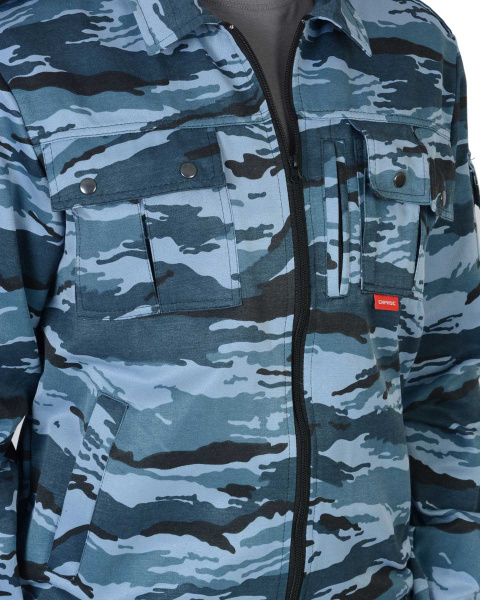 Костюм "Фрегат" (охрана/охранник)  для охранника: куртка, брюки КМФ Серый вихрь  (ЧЗ)