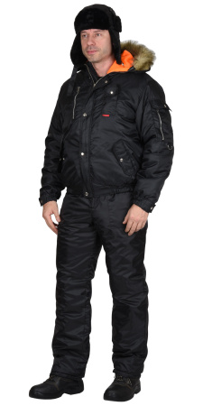 Шапка-ушанка "ЕВРО плюс" черная (тк. Оксфорд)