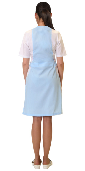 Халат "СИРИУС-АЛИСА" женский голубой с белым (ЧЗ)