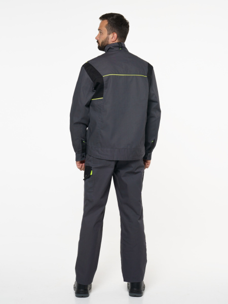 Куртка "ХОВАРД" :  темно-серая с черной и лимонной отд.  (ЧЗ)