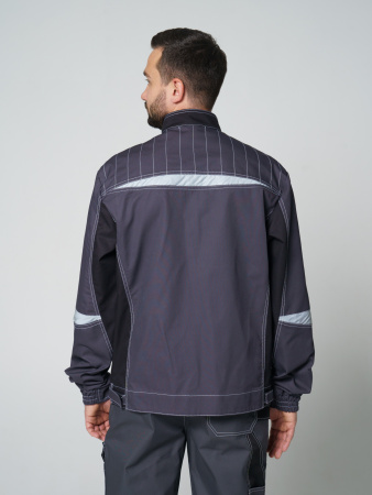 Куртка рабочая мужская №116 серый с черный