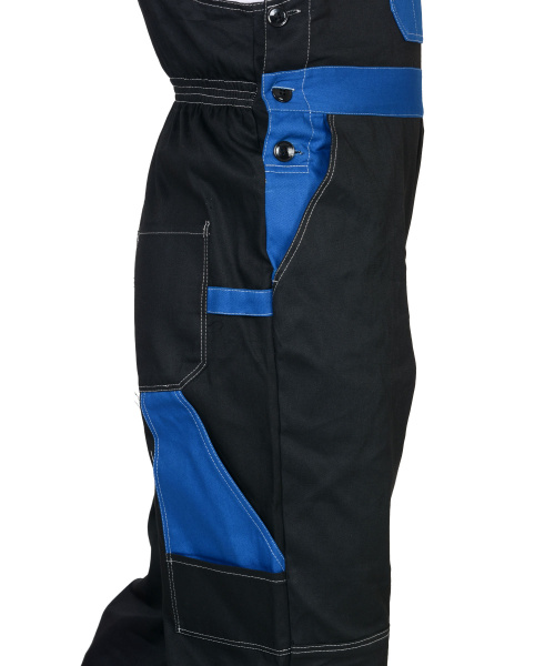 Полукомбинезон "Гранд" чёрный с васильковым (100% узбекская саржа) (ЧЗ)