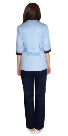 Костюм "ФЛОРА" женский голубой с темно-синим (ЧЗ)