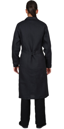 Халат х/б диагональ, женский тёмный (ЧЗ)