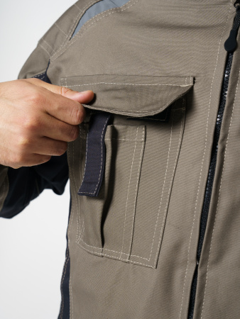 Куртка мужская Фаворит-Мега №116 хаки, черный тк. Канвас(ЧЗ)